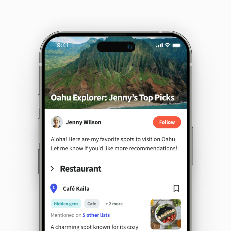 Wanderlog app interface